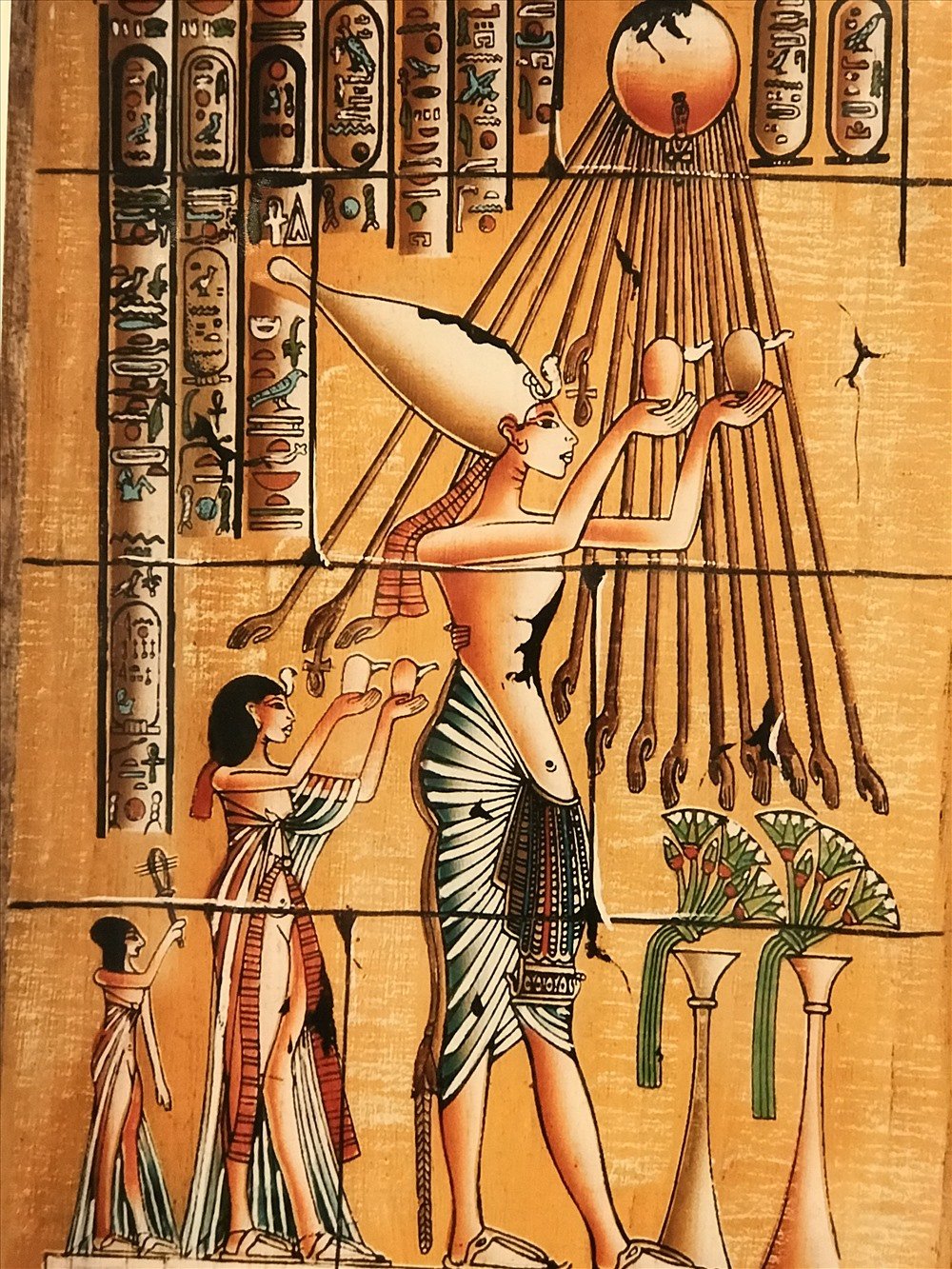 Tranh vẽ mô tả xông trầm hương tại Ai Cập cổ đại