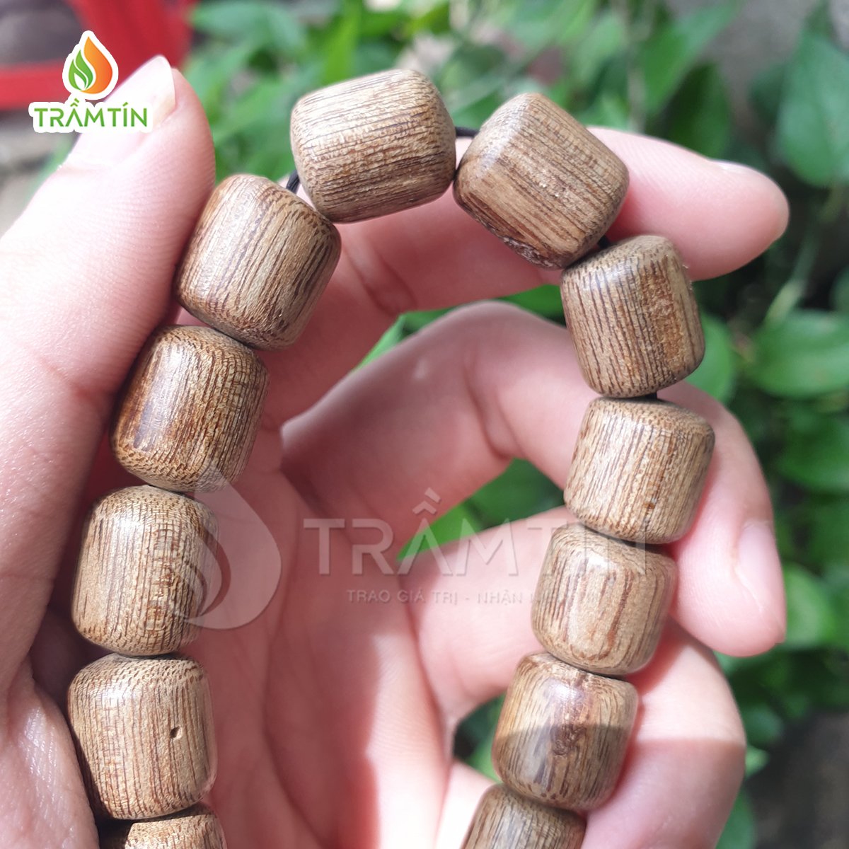 Chuỗi vòng tay trầm hương tự nhiên Việt Nam hạt trúc bầu
