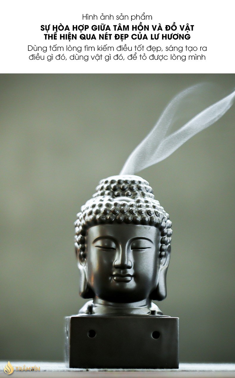 Lư gốm hình tượng Đức Phật