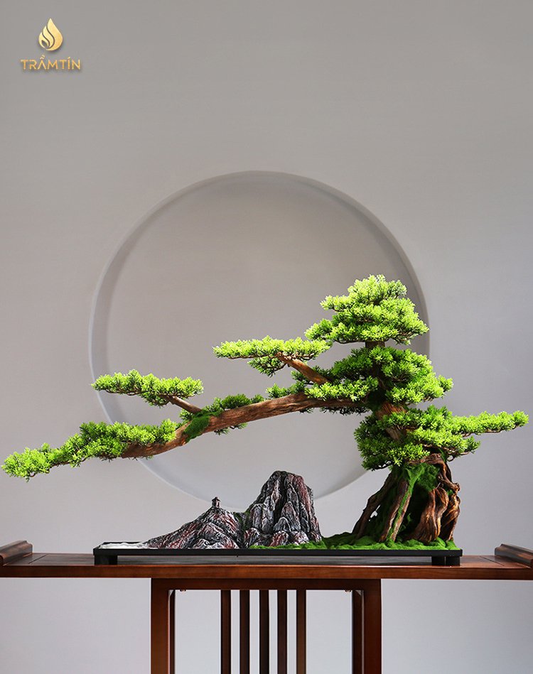 trầm hương thác khói cao cấp phong cảnh bonsai cỡ lớn