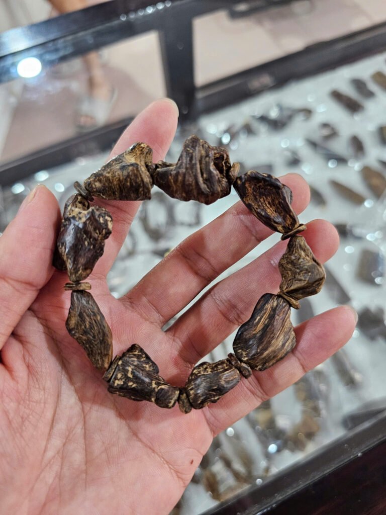 Vòng trầm hương rừng mắt tử chìm nước, sớ dầu ăn bông Tarakan