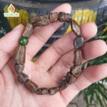 Chuỗi vòng tay trầm hương chìm nước Tarakan Indonesia dáng hạt thô mộc