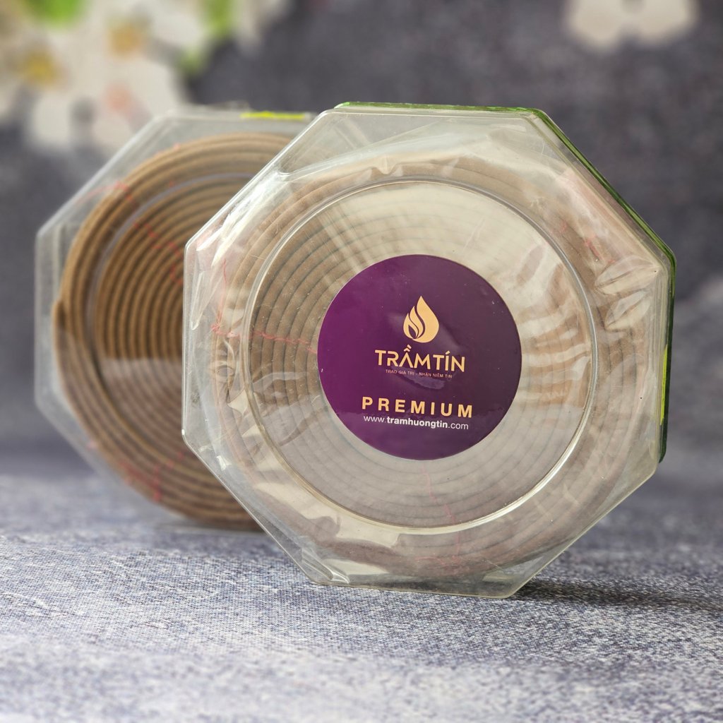 Nhang khoanh trầm hương cao cấp cỡ lớn 20h Trầm Tín Premium TTA15103