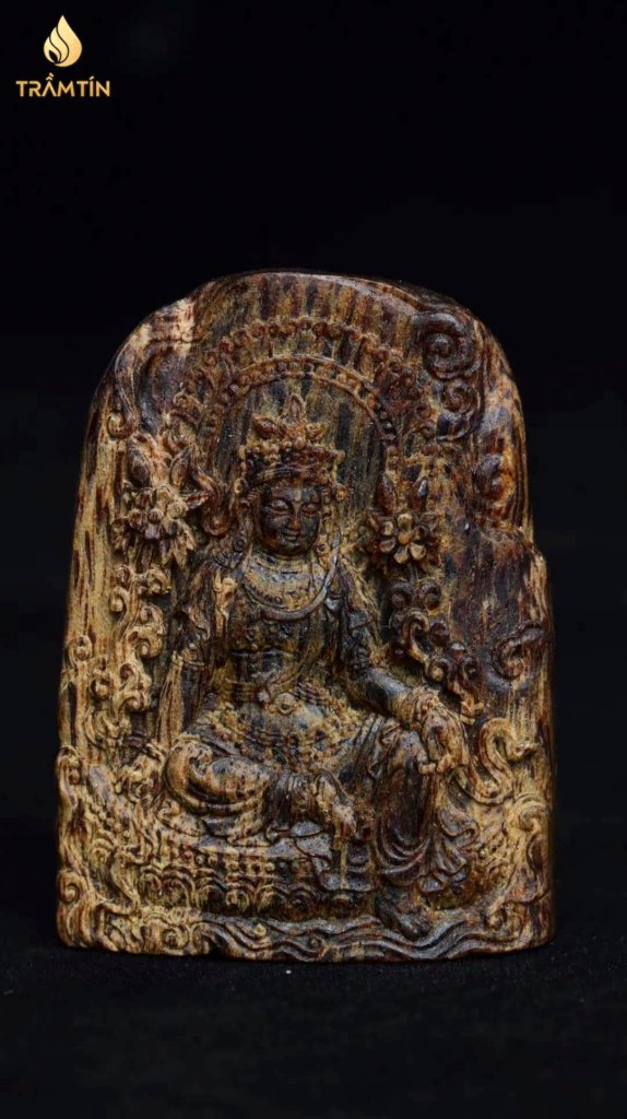 Kỳ nam chìm tạc Tara Xanh - Lục Độ Phật Mẫu