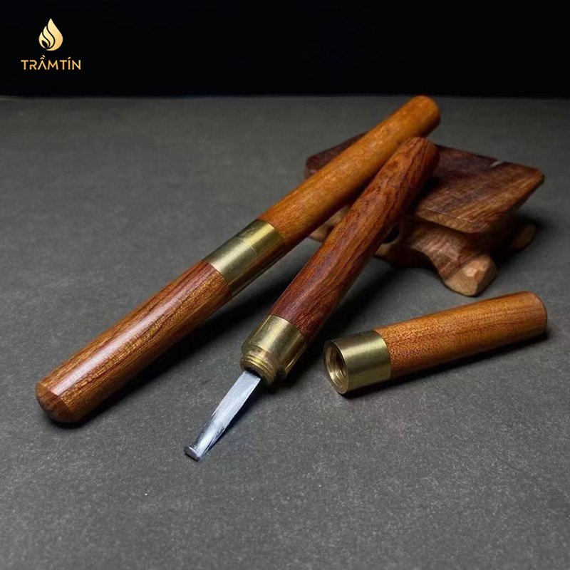 Bút cạo trầm vỏ gỗ - hay còn gọi là dao cạo trầm (mã sp: TTA28113)